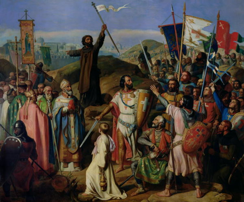 Detail of Procession of Crusaders around Jerusalem, 14th July 1099, 1841 by Jean Victor Schnetz