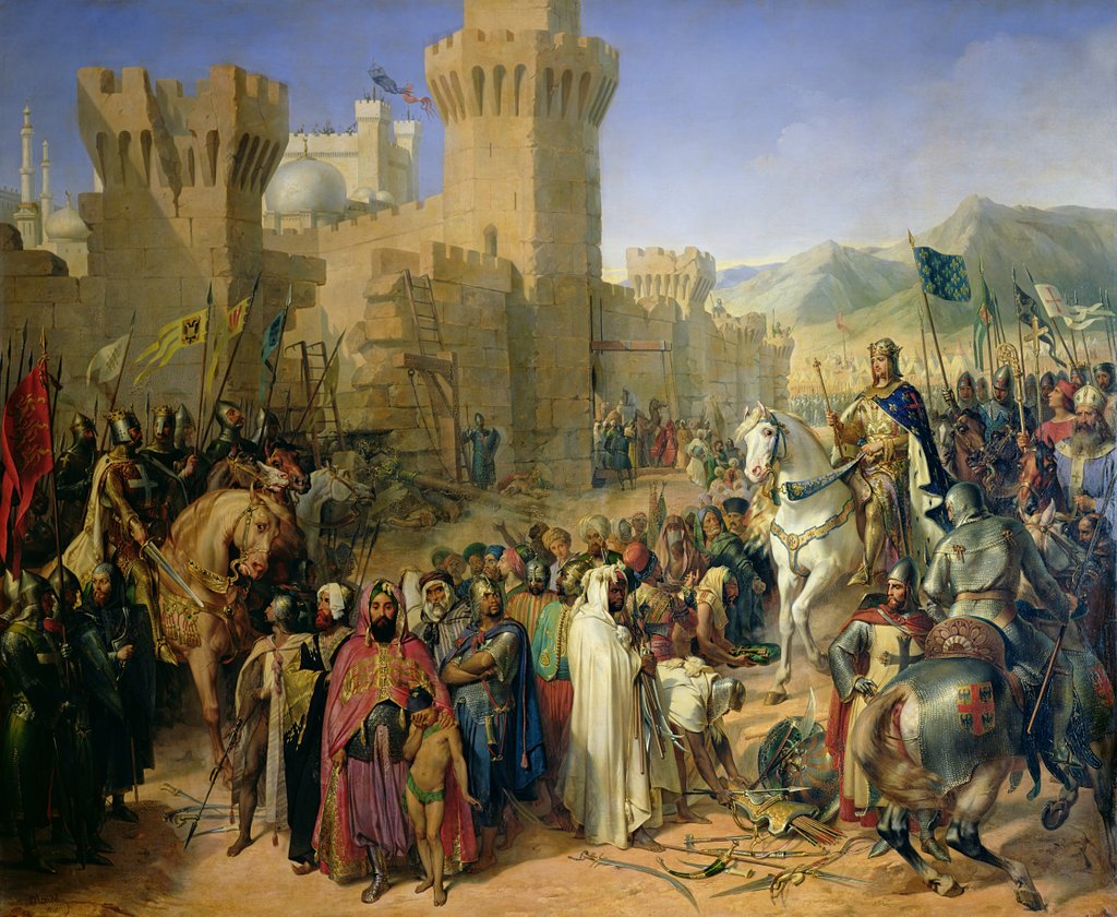 Detail of Ptolemais returns to King Philip Augustus and King Richard the Lionheart on July 13th 1191, 1840 by Merry Joseph Blondel