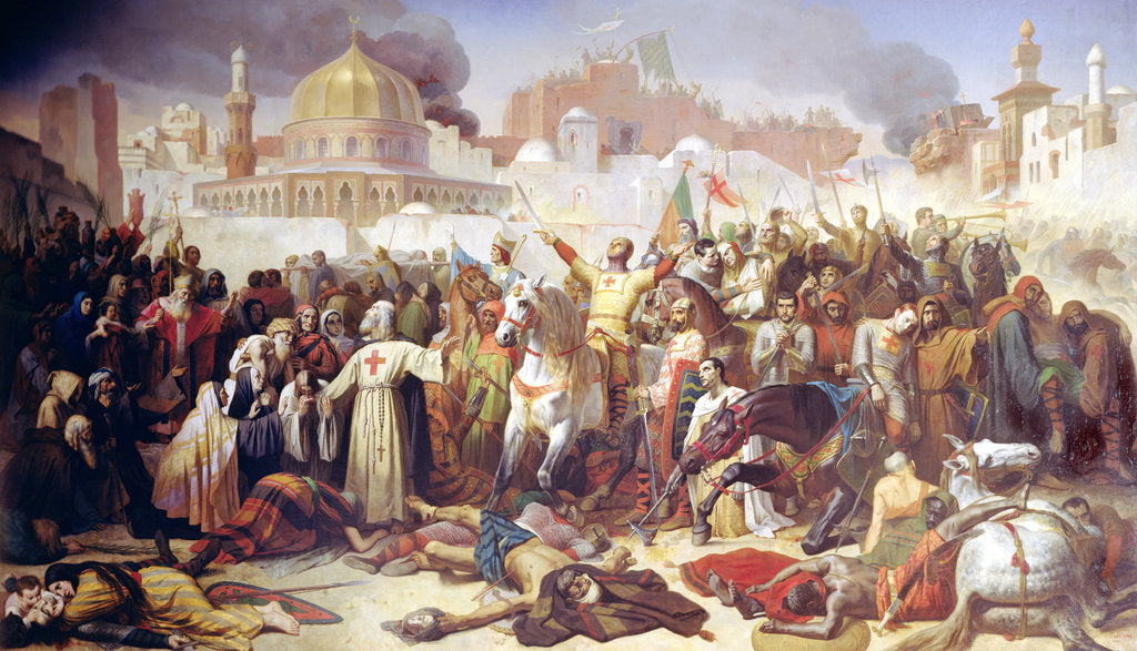 Detail of Taking of Jerusalem by the Crusaders, 15th July 1099, 1847 by Emile Signol
