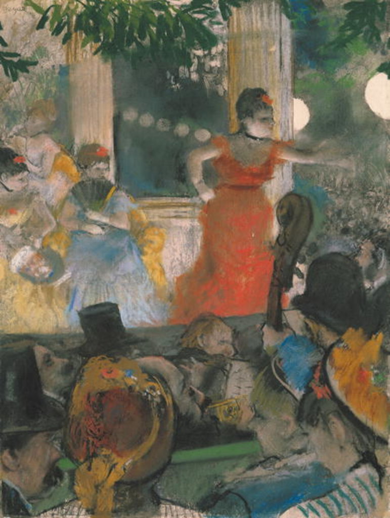 Detail of Cafe Concert at Les Ambassadeurs, 1876-77 by Edgar Degas