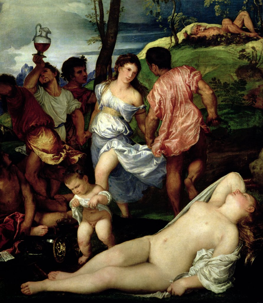 Detail of The Andrians, c.1523-4 by Titian (c.1488-1576)