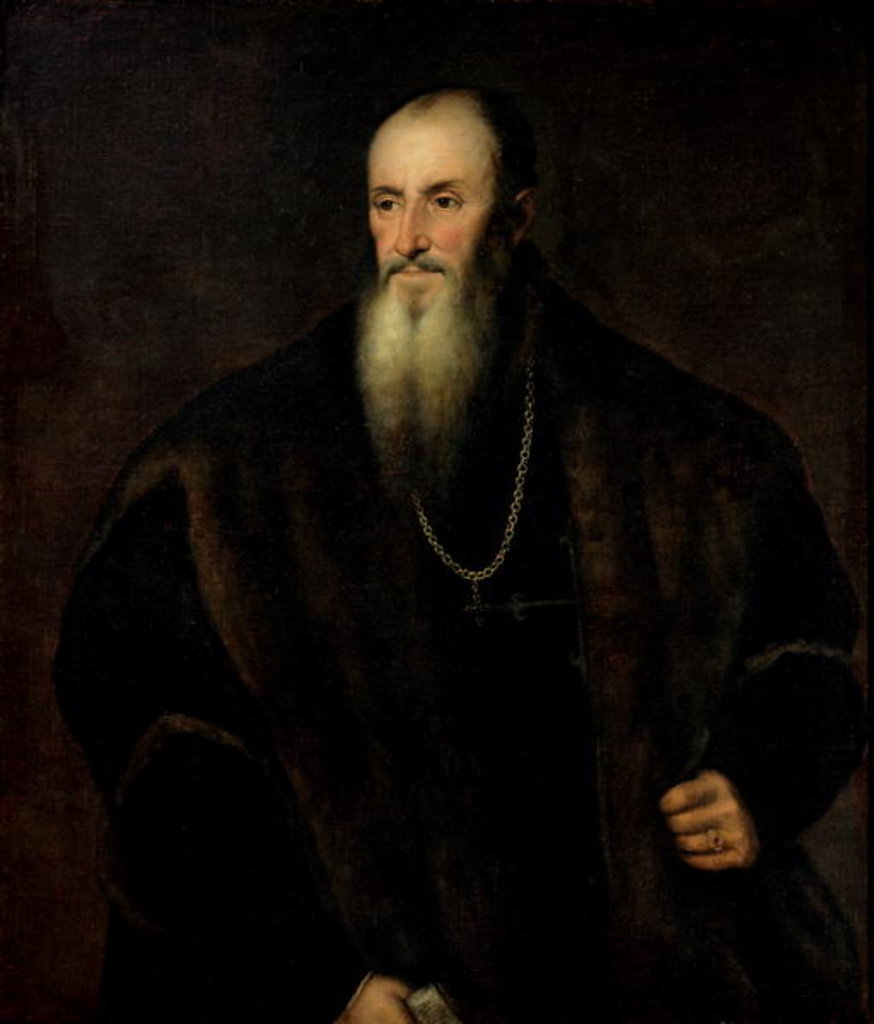 Detail of Portrait of Nicolas Perrenot de Granvelle, 1548 by Titian