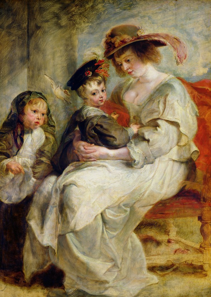 Detail of Helene Fourment with Two of her Children, Claire-Jeanne and Francois, c.1636-37 by Peter Paul Rubens
