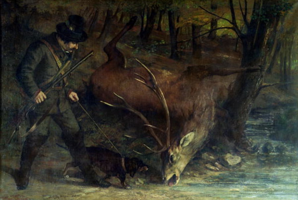 Detail of The Death of the Stag, 1859 by Gustave Courbet