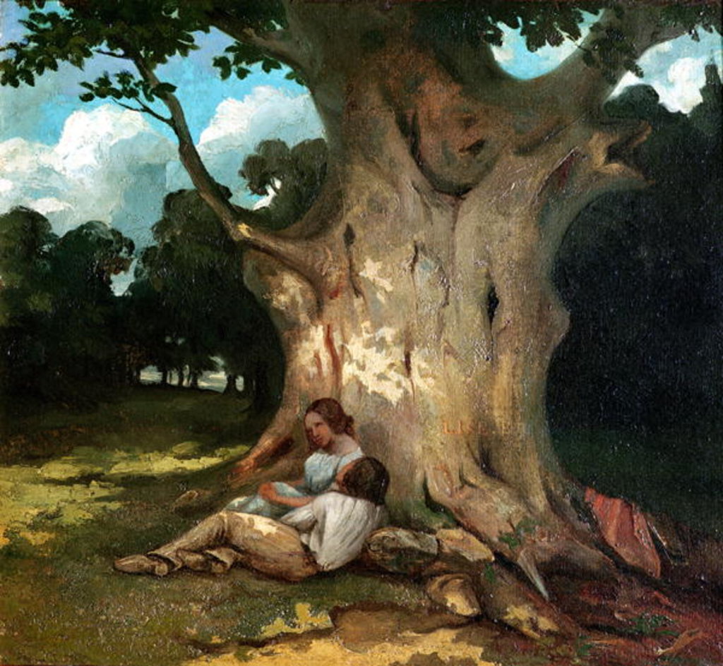 Detail of The Large Oak, 19th century by Gustave Courbet