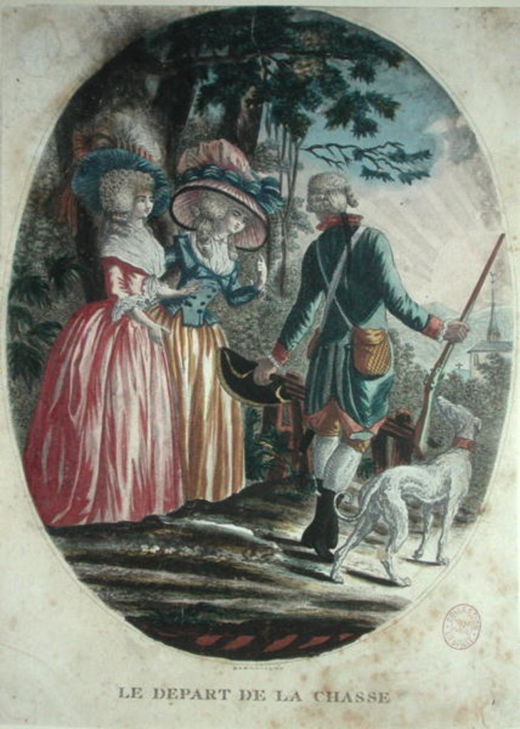 Detail of Leaving for the Hunt by Dominique Vivant Denon