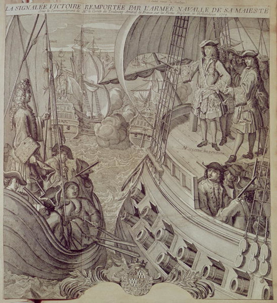 Detail of Victory of the Navy of Louis XIV Against the English and Dutch Fleet in 1704 by French School