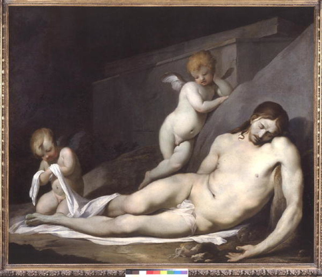 Detail of Dead Christ by Lubin Baugin