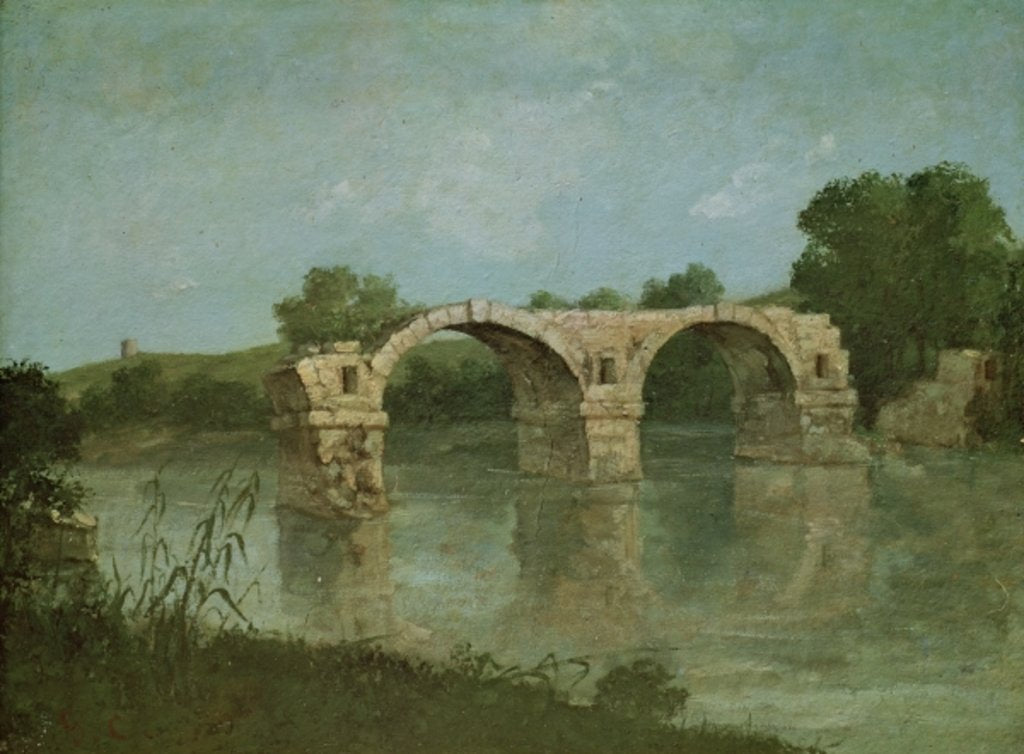 Detail of The Bridge at Ambrussum by Gustave Courbet