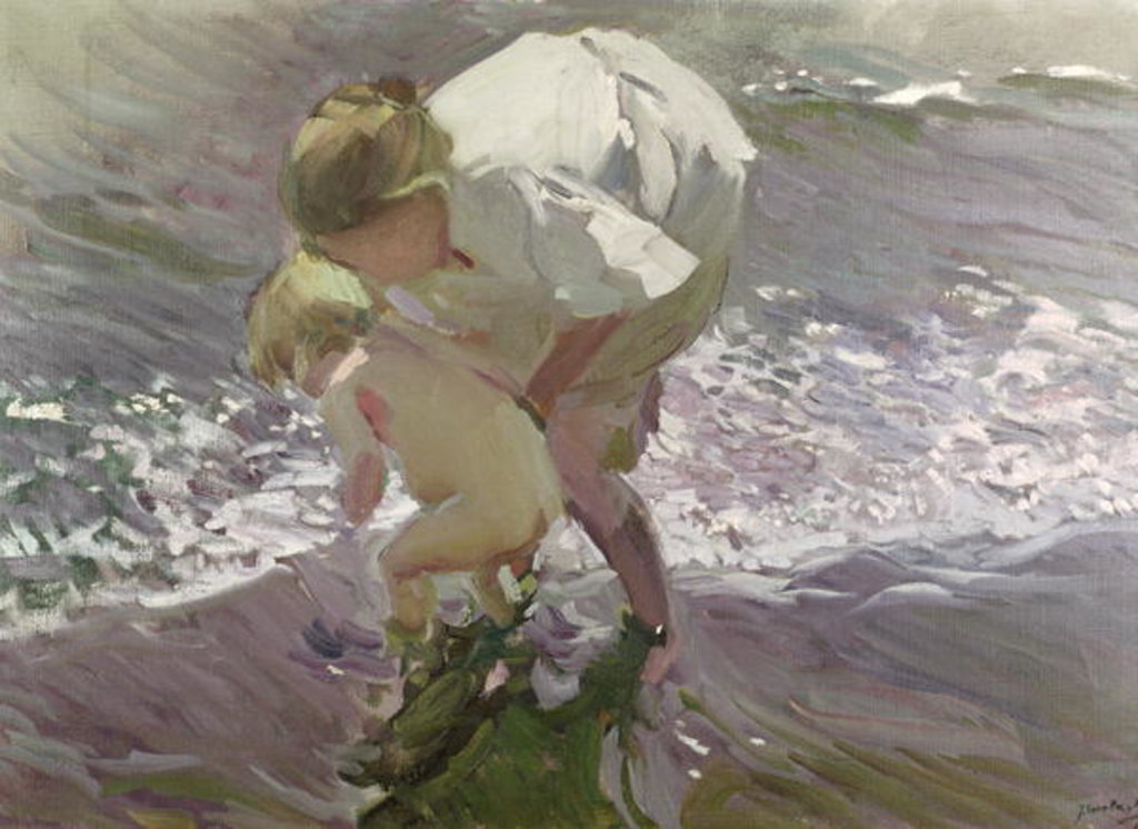 Detail of Bathing on the Beach, 1908 by Joaquin Sorolla y Bastida