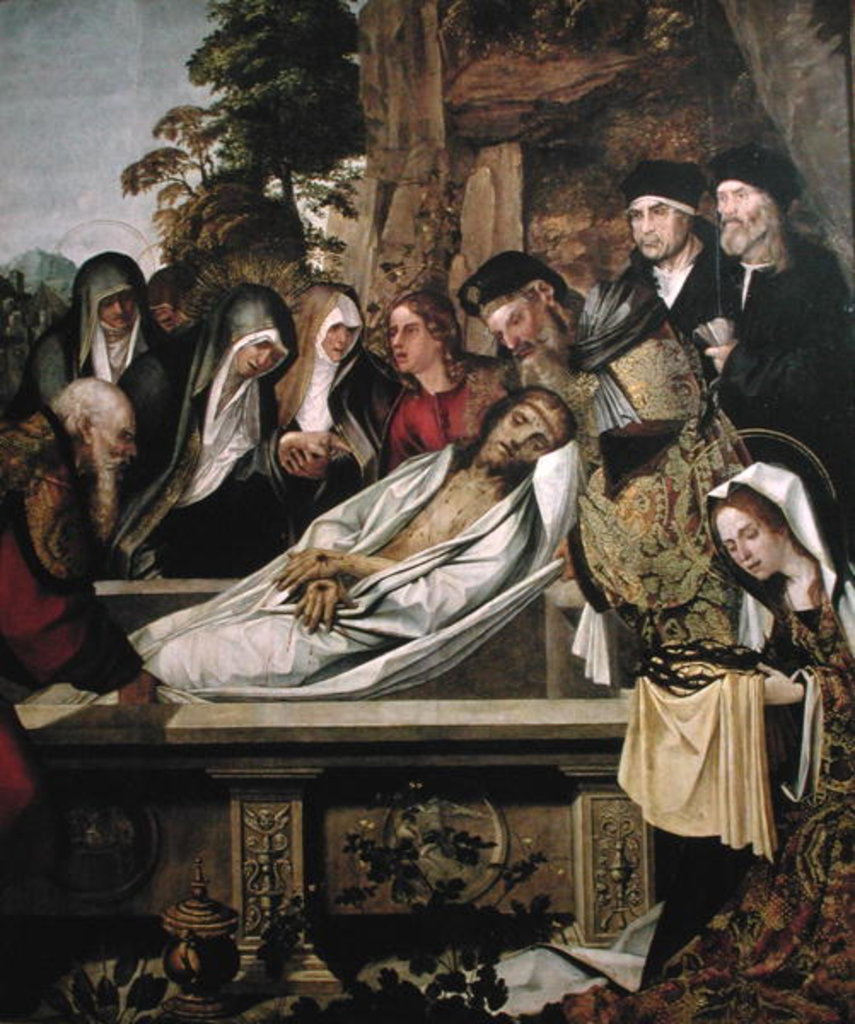 Detail of The Entombment by Cristovao de Figueiredo