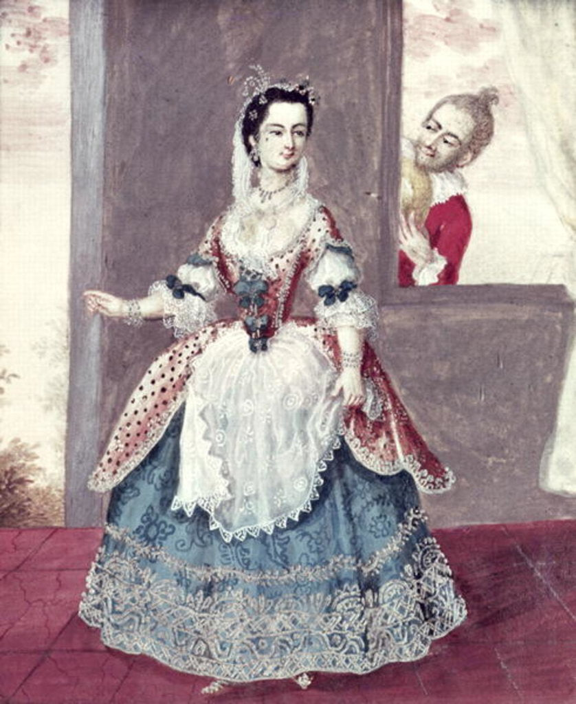 Detail of Mademoiselle Contat in the Role of Suzanne in 'The Marriage of Figaro' by French School