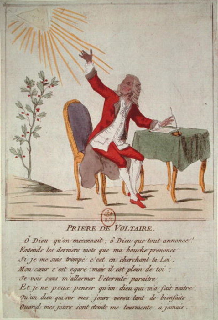Detail of The Prayer of Voltaire by French School