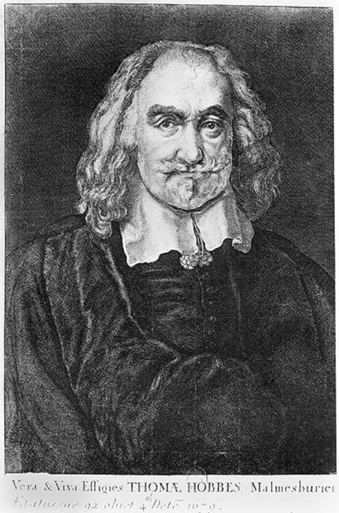 Detail of Portrait of Thomas Hobbes by Wenceslaus (after) Hollar