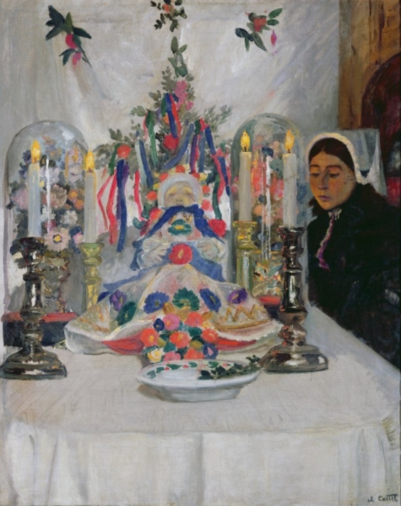 Detail of The Dead Child by Charles Cottet