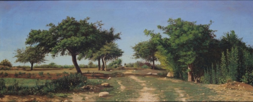 Detail of Path through the Apples Trees by Antoine Chintreuil