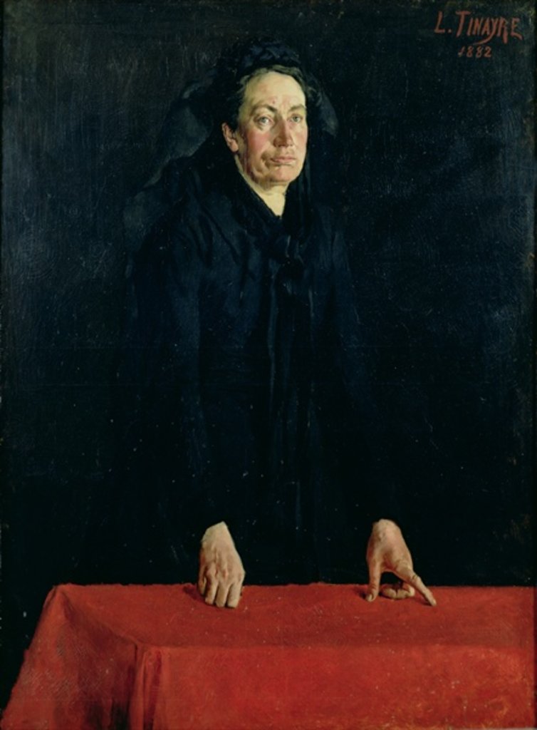 Detail of Portrait of Louise Clemence Michel 1882 by Louis Tinayre