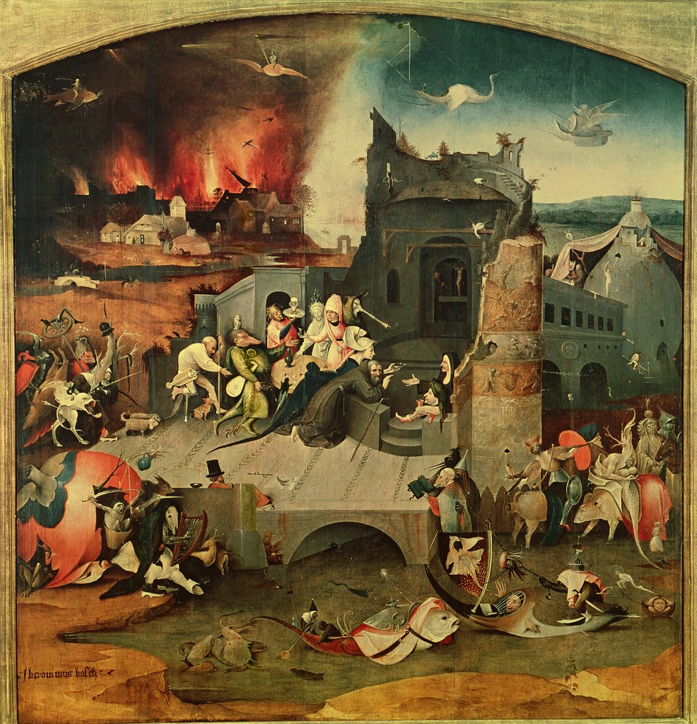 Detail of Central Panel of the Triptych of the Temptation of St. Anthony by Hieronymus Bosch