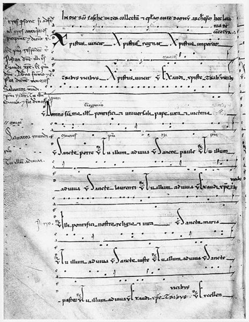 Detail of Ms.Latin Christus Vincit from 'Tropes et Proses from Narbonne' by French School