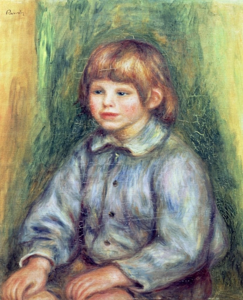Detail of Seated Portrait of Claude Renoir 1905-08 by Pierre Auguste Renoir