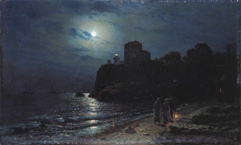 Detail of Moonlight on the Edge of a Lake, 1870 by Aleksei Kondratevich Savrasov