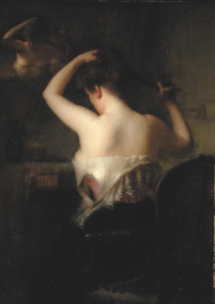 Detail of Woman Arranging her Hair, 1903 by Etienne Tournes