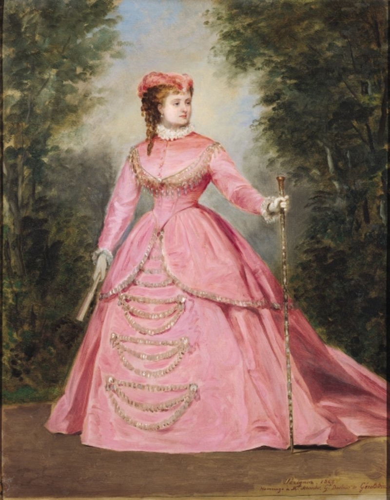 Detail of Hortense Schneider 1868 by Alexis Joseph Perignon