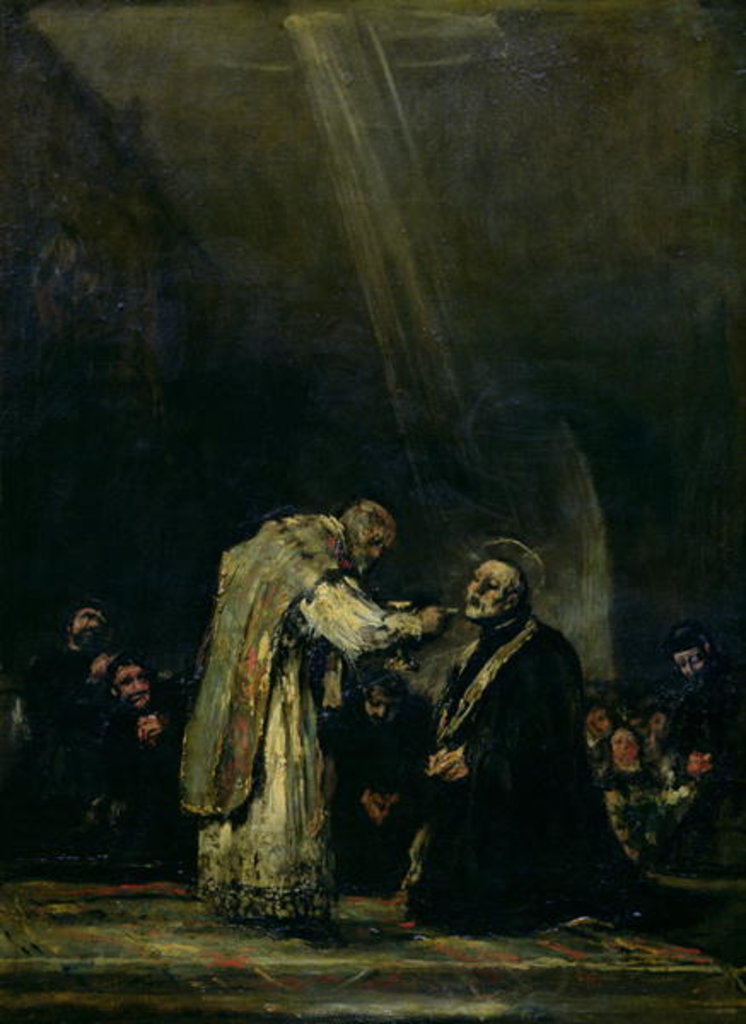 Detail of The Last Communion of St. Joseph Calasanz c.1819 by Francisco Jose de Goya y Lucientes