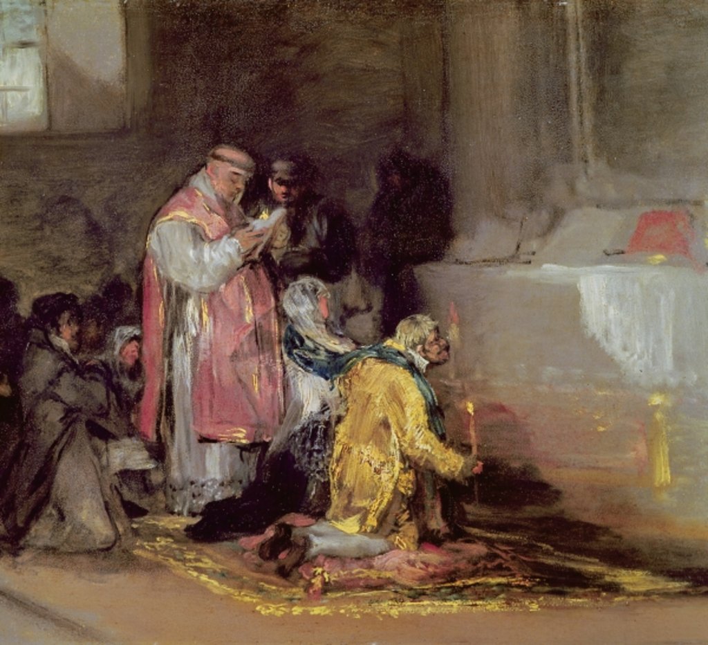 Detail of The Ill-Matched Marriage, c.1819 by Francisco Jose de