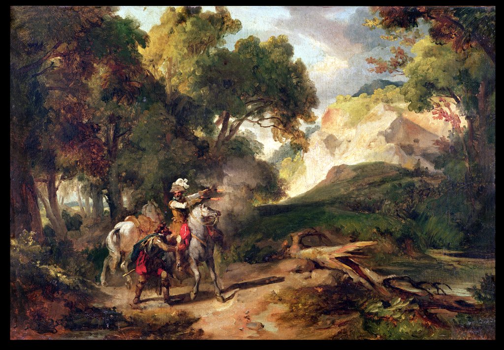 Detail of Henri IV and Captain Michau by Achille Etna Michallon