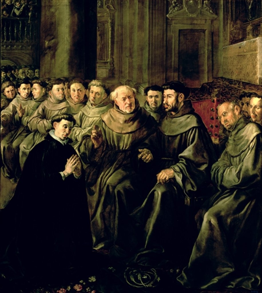Detail of Welcoming St. Bonaventure into the Franciscan Order, c.1628 by Francisco Herrera