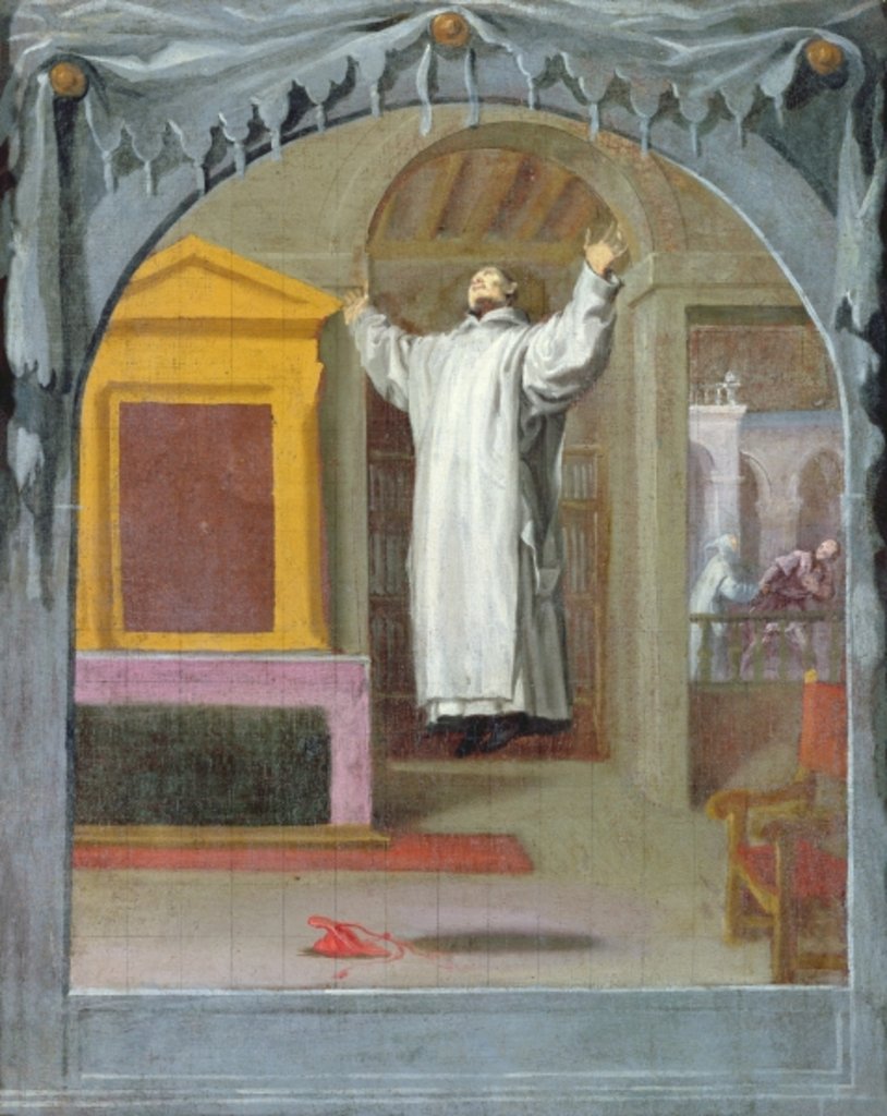 Detail of The Ecstasy of Father Jean Birelle by Vicente Carducho