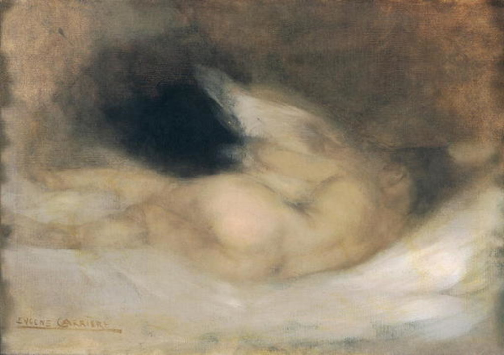 Detail of Reclining Nude by Eugene Carriere