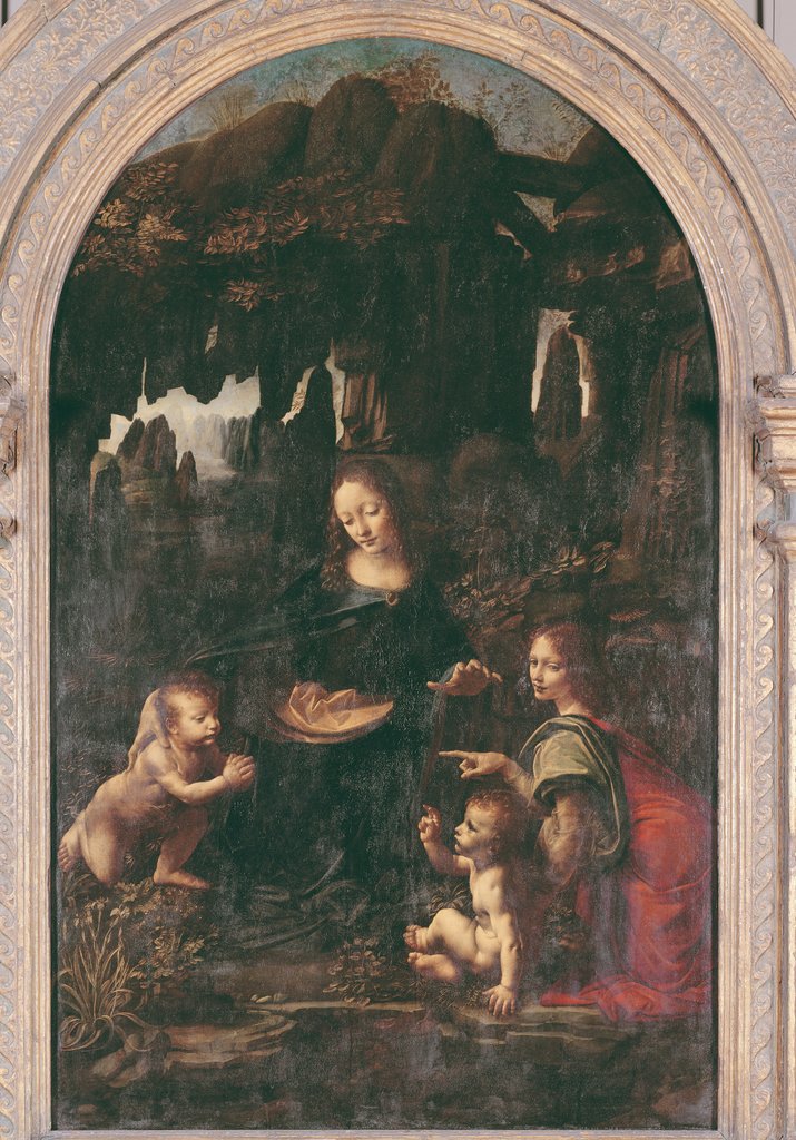 Detail of Madonna of the Rocks, c.1483-94 by Leonardo da Vinci