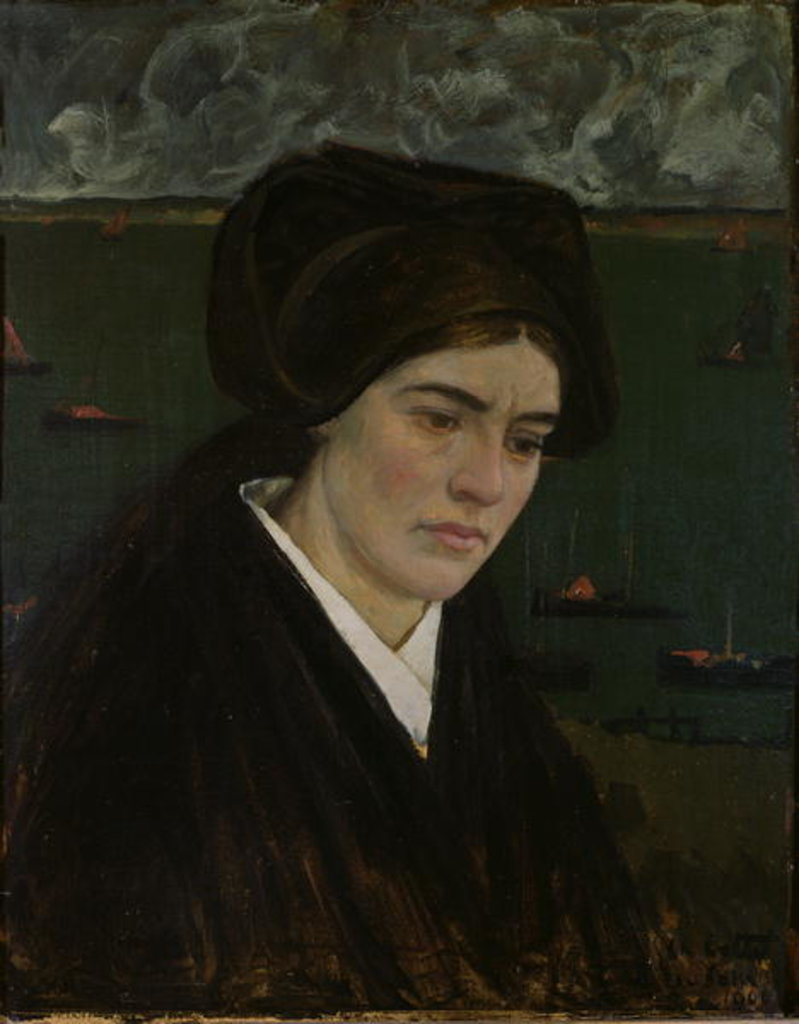 Detail of Young Woman at Ile de Sein, 1909 by Charles Cottet