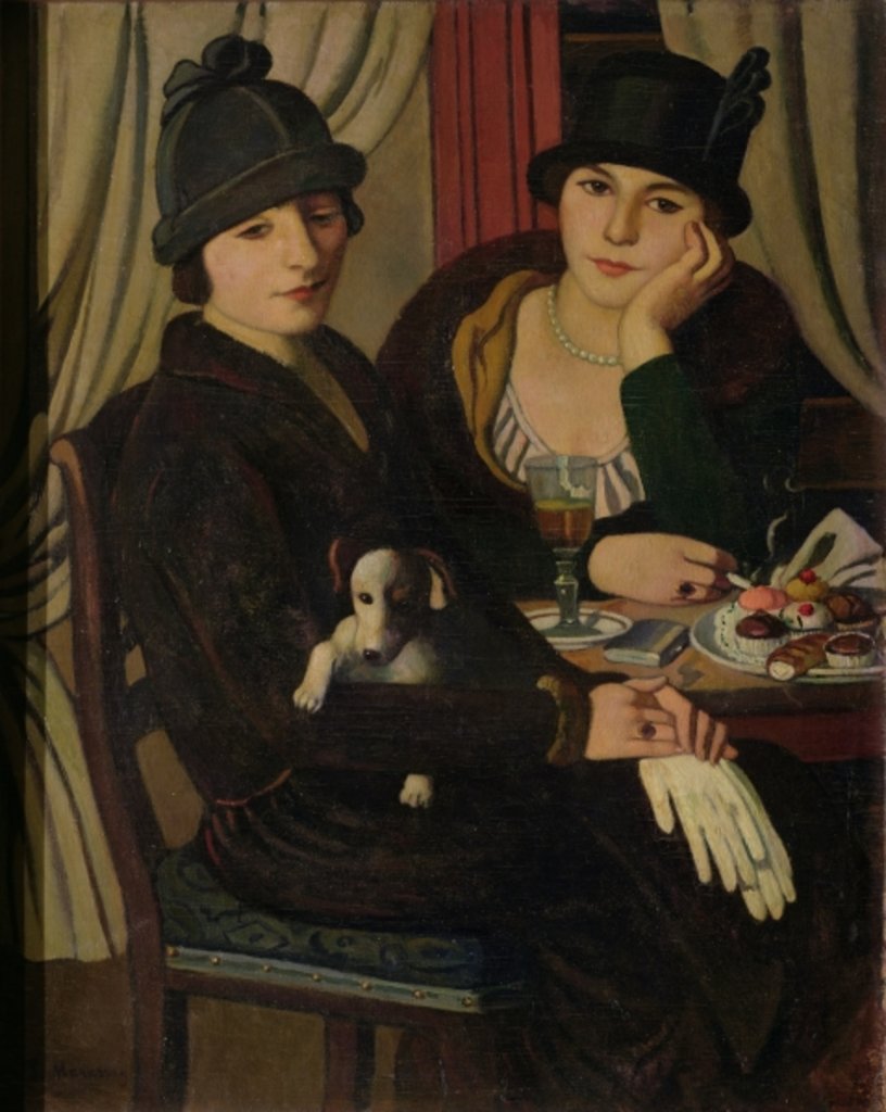 Detail of Women in a Cafe, c.1924 by Pietro Marussig