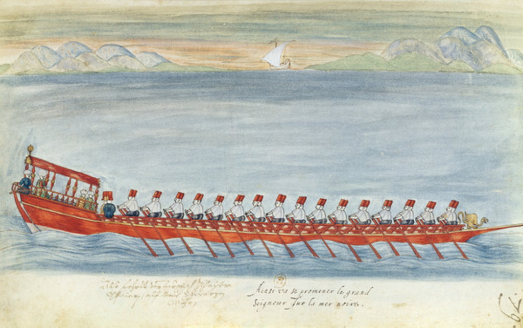 Detail of Fol.79 The Grand Seigneur on the Black Sea by School French