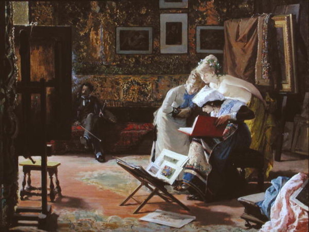 Detail of The Artist's Studio by Lorenzo Valles