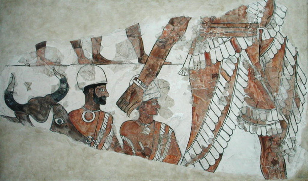 Detail of Investiture of the king by the goddess Ishtar by Mesopotamian Mesopotamian