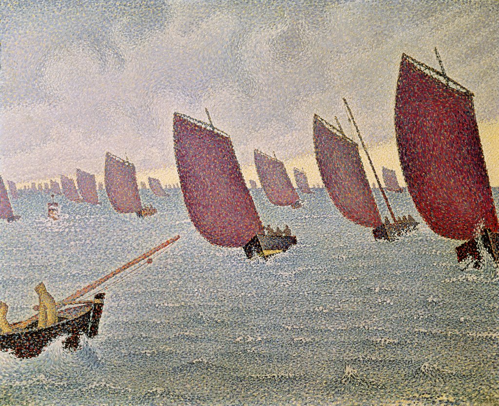 Detail of Breeze, Concarneau, 1891 by Paul Signac