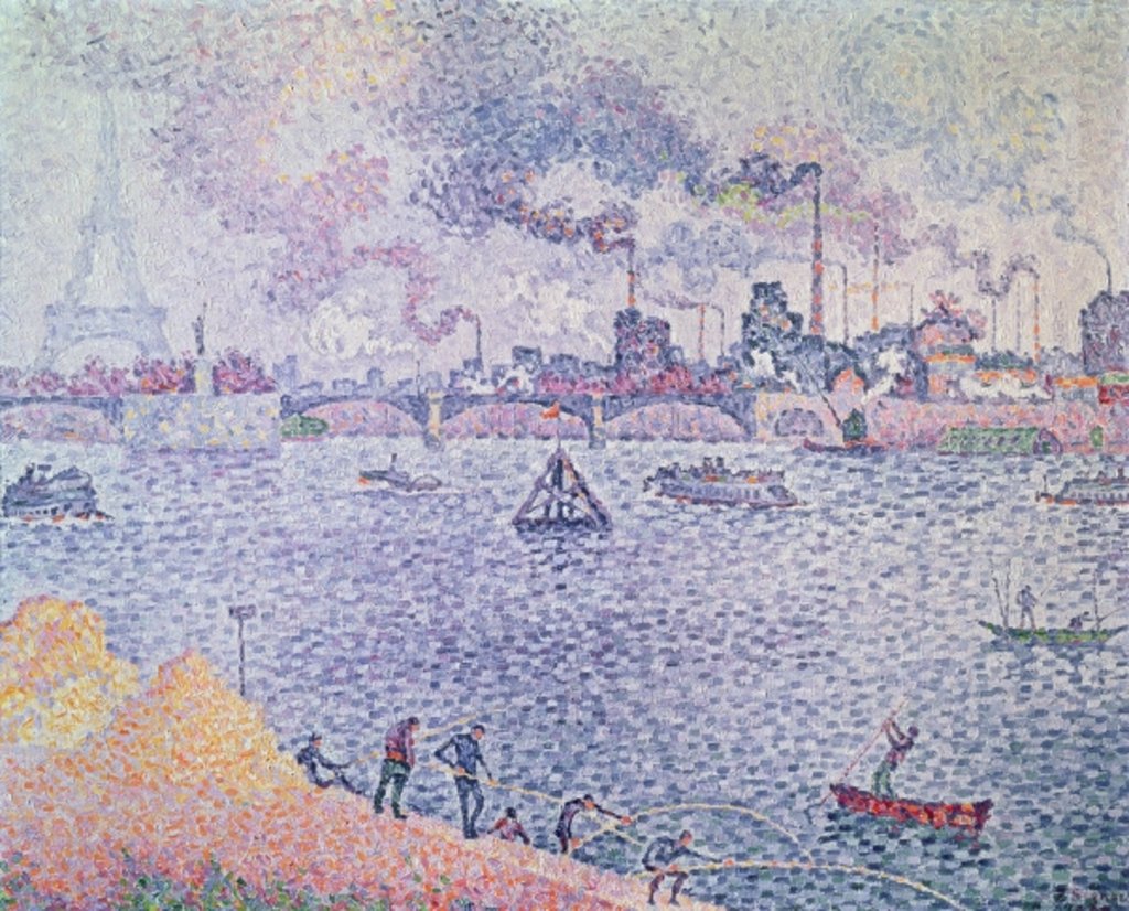 Detail of The Seine, Grenelle, 1899 by Paul Signac