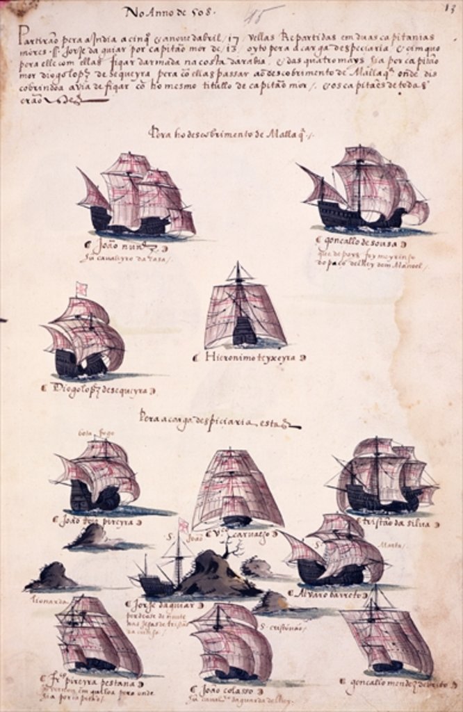 Detail of New Expedition to India in 1508 by Portuguese School
