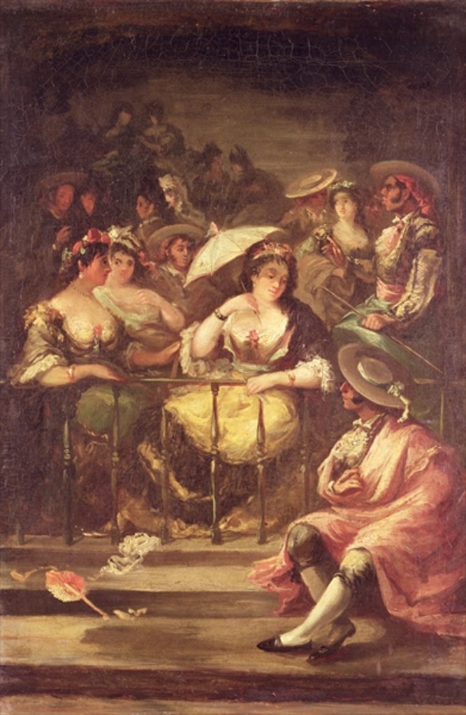 Detail of Women on a Balcony, 1859 by Eugenio Lucas y Padilla