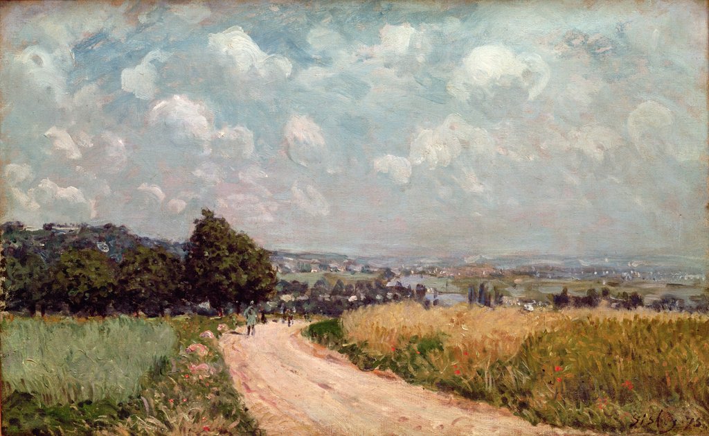 Detail of Turning Road or, View of the Seine, 1875 by Alfred Sisley