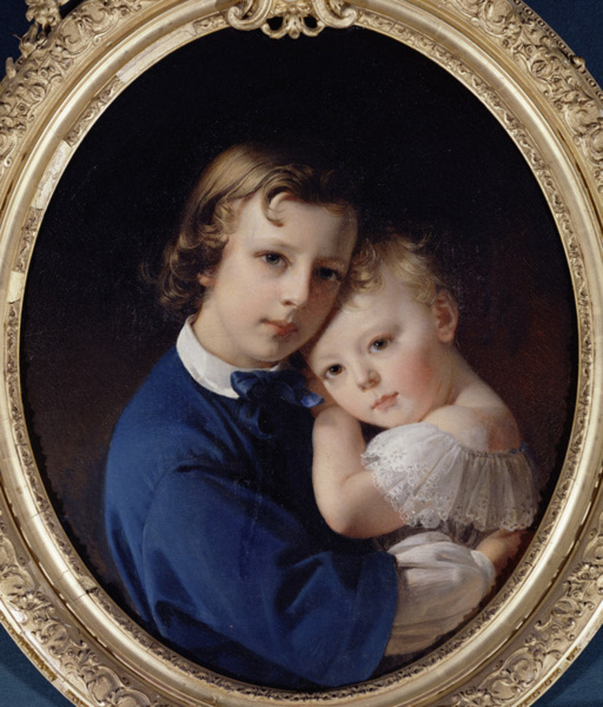 Detail of Paul and Rene Dubufe, c.1852 by Claude-Marie Dubufe