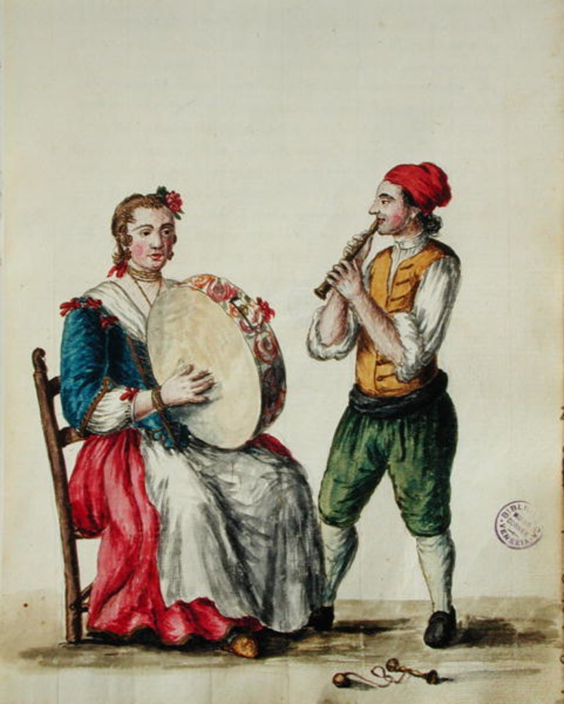 Detail of Venetian Musician by Jan van Grevenbroeck