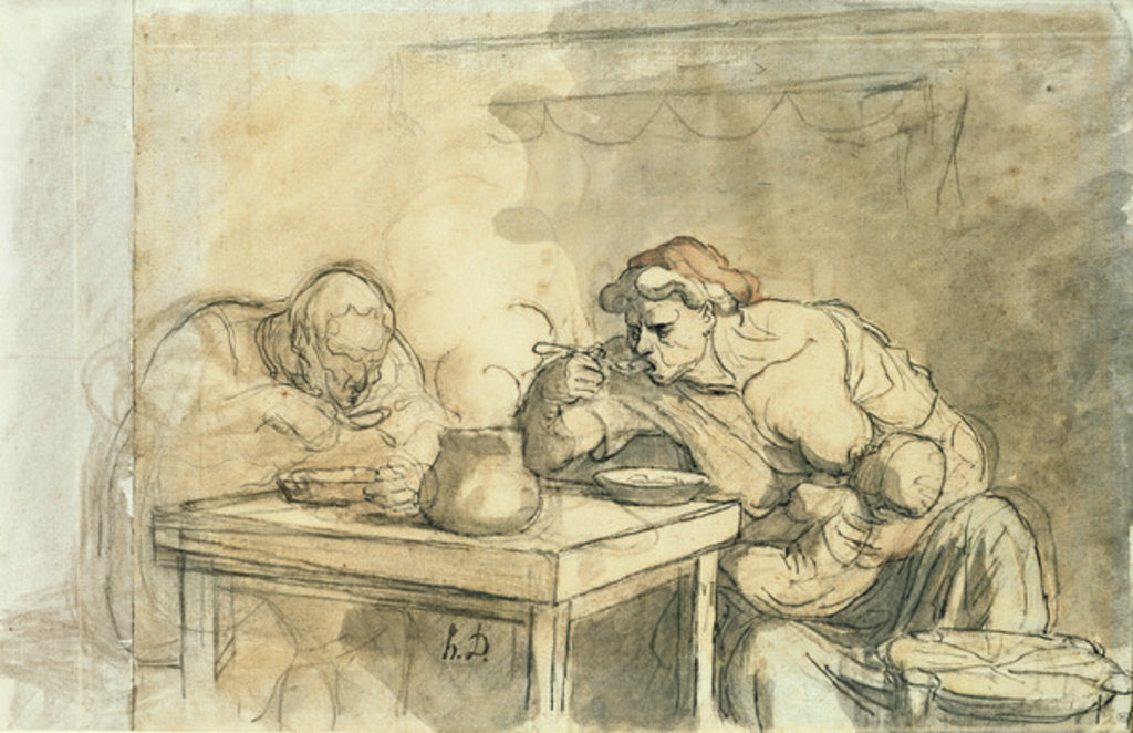Detail of The Soup, c.1862-65 by Honore Daumier