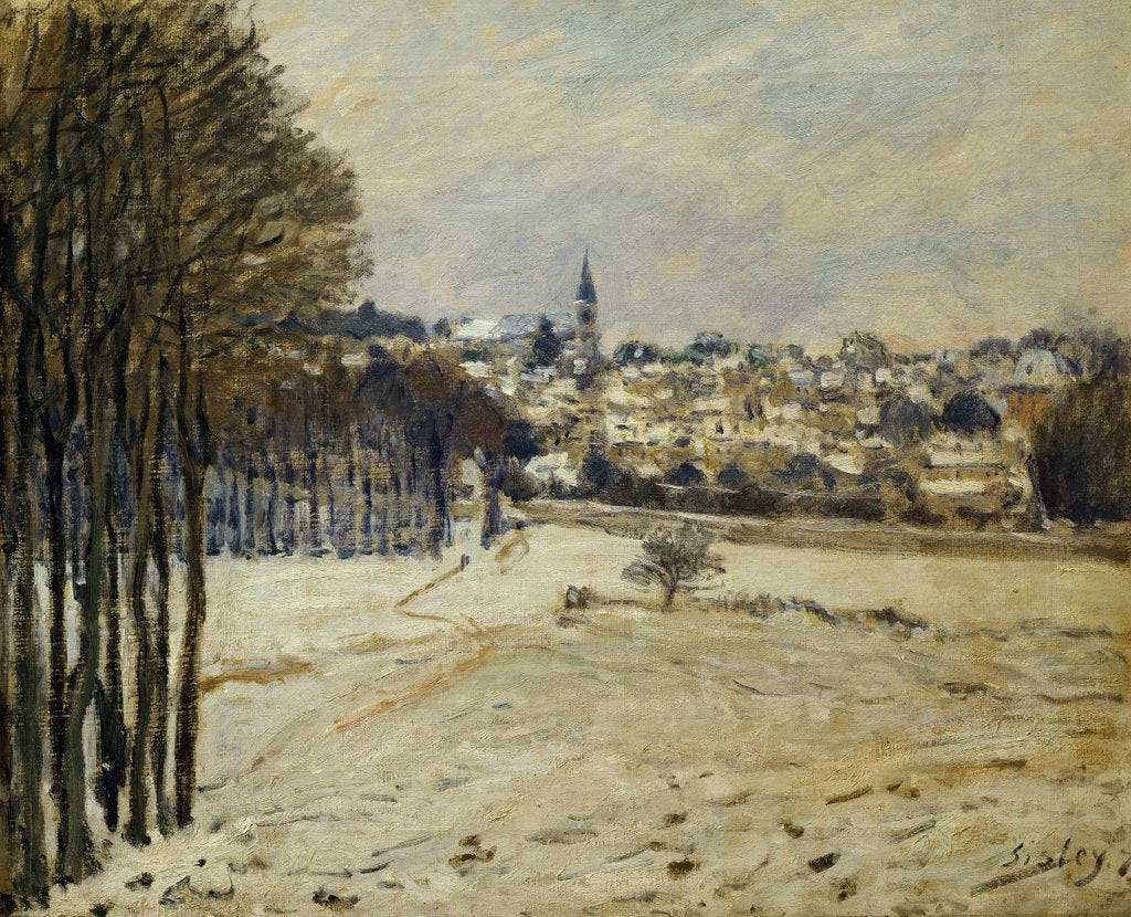 Detail of The Snow at Marly-le-Roi, 1875 by Alfred Sisley