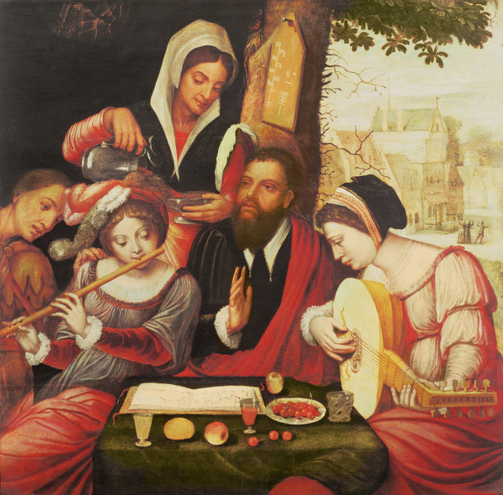 Detail of Musicians by Jan (c.1472-c.1533) (attr. to) Gossaert