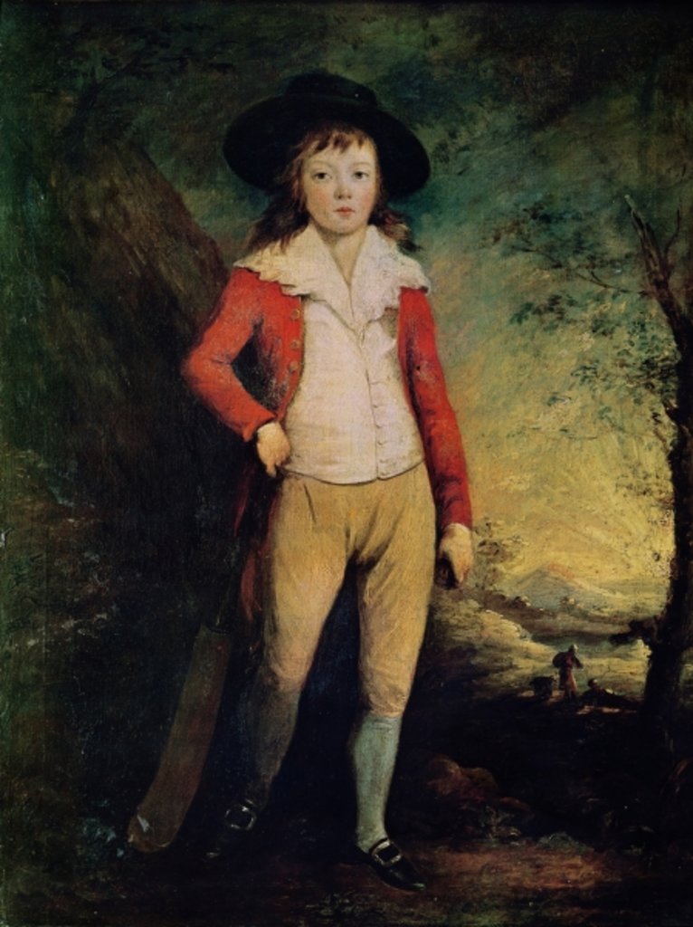 Detail of Portrait of William Seward with a Cricket Bat, c.1788-91 by Ozias Humphry